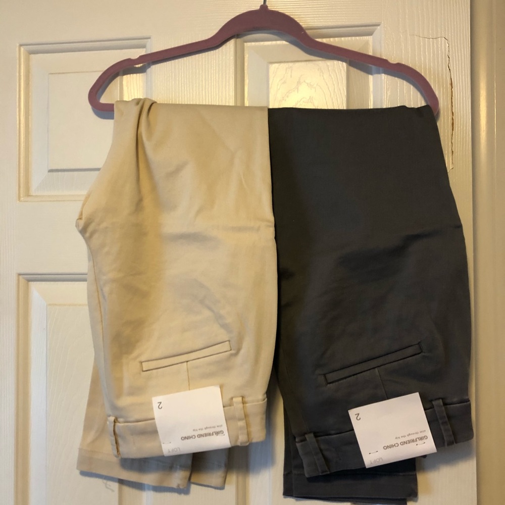 LOFT GIRLFRIEND CHINO PANTS